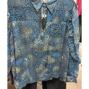 NEW TRUE BLUE women's ethyl blouse in blue